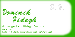dominik hidegh business card